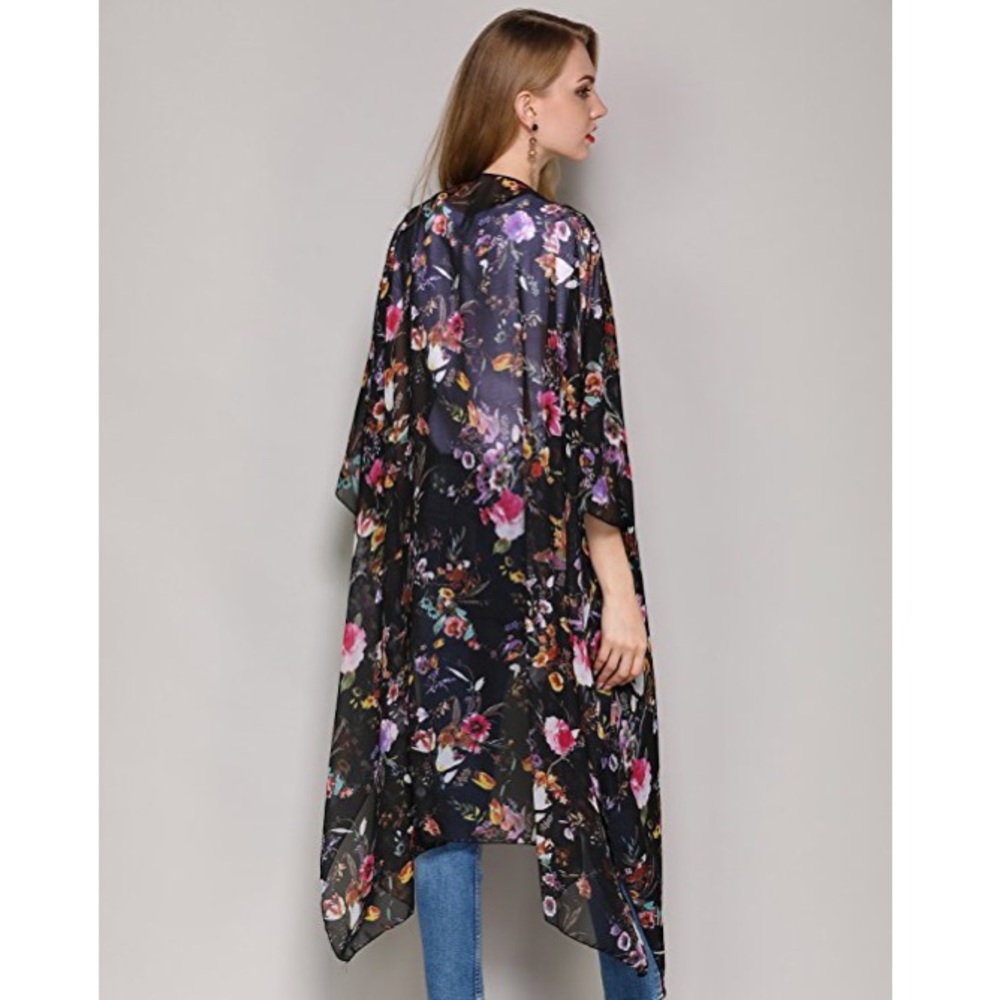 🌸FLORAL CHIFFON KIMONO🌸 - Picture 4 of 5